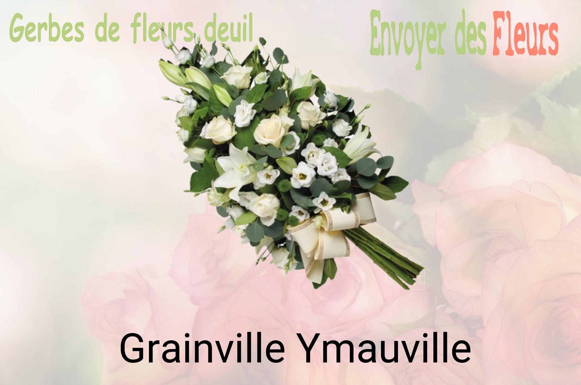 Gerbe de fleurs de deuil livrée à Grainville-Ymauville